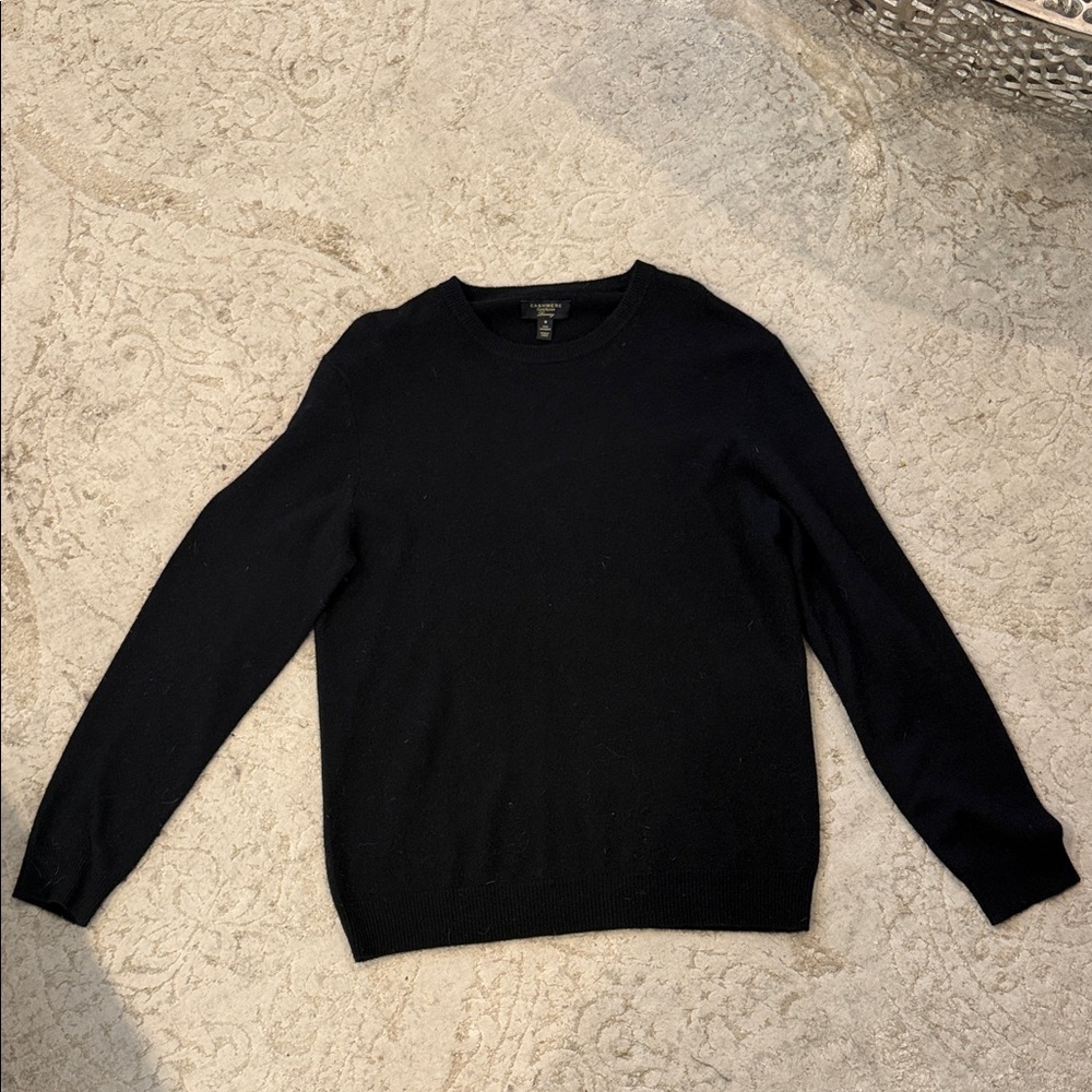 Men's Black 100% Cashmere Club Room Sweater